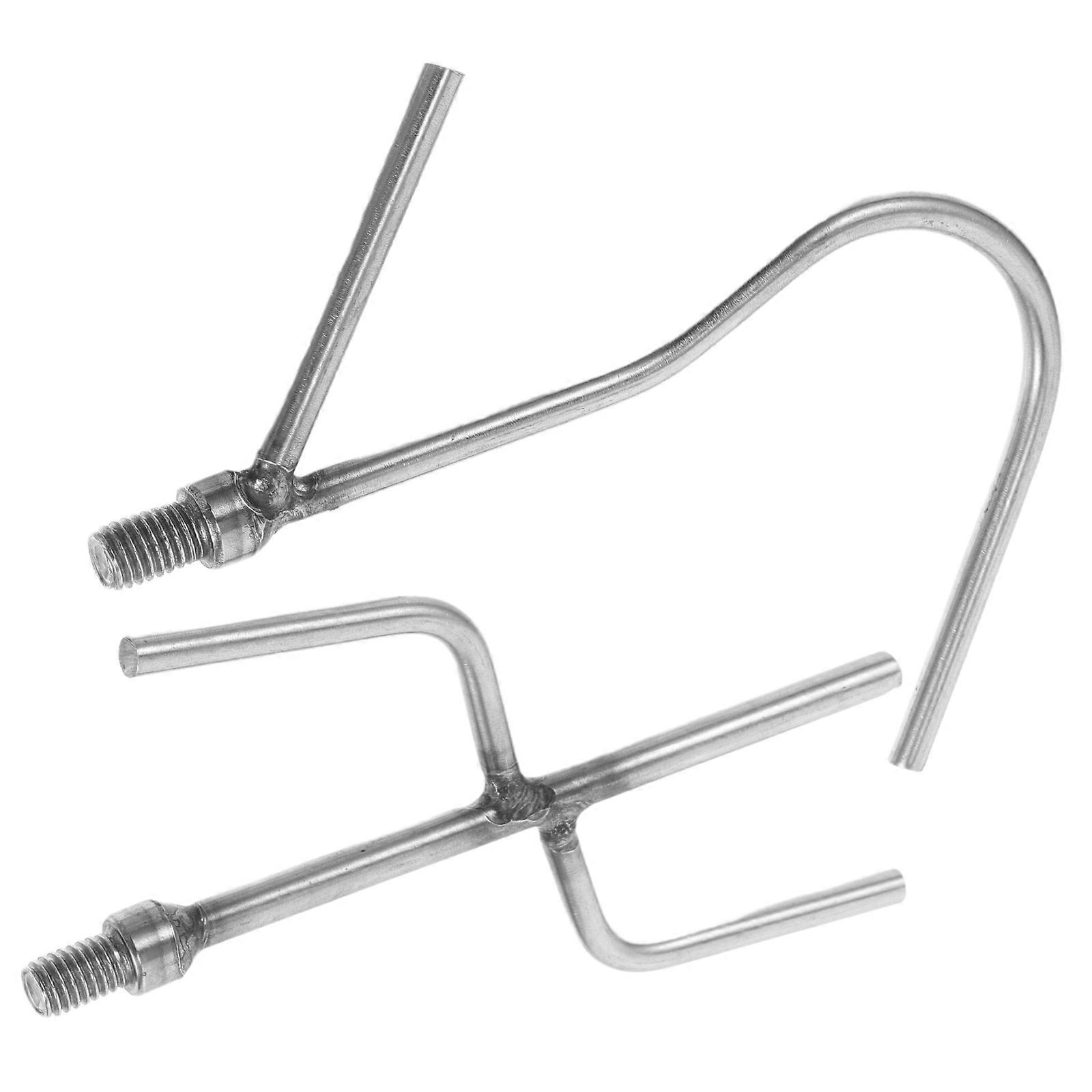 Silver Closet Extender Hook Accessories for Hanging Rod 8Pcs Set