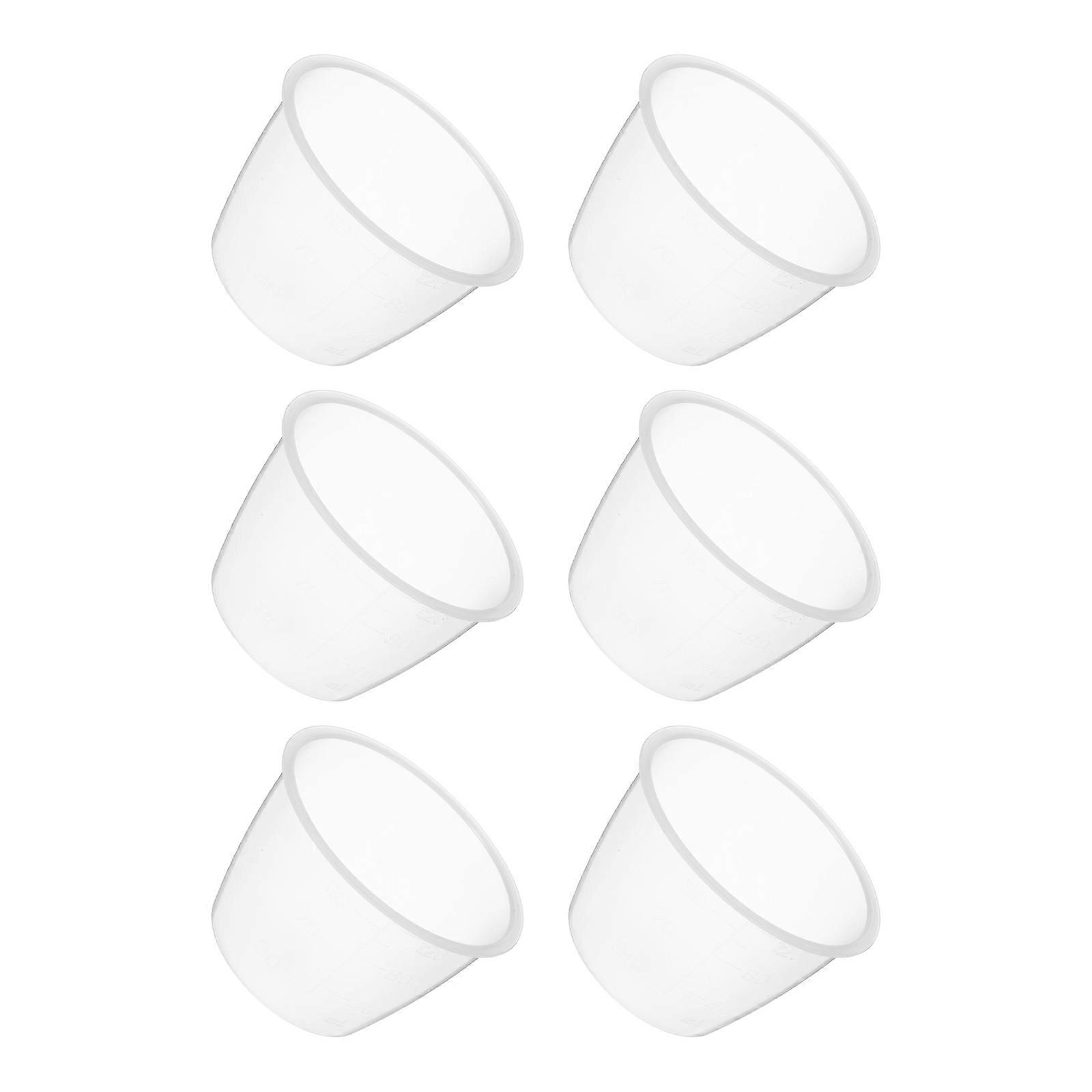 Rice Measuring Cup Set 12-Pcs Transparent Kitchen Use 7.20X7.20X4.80CM Measuring Tools For Rice Cooker