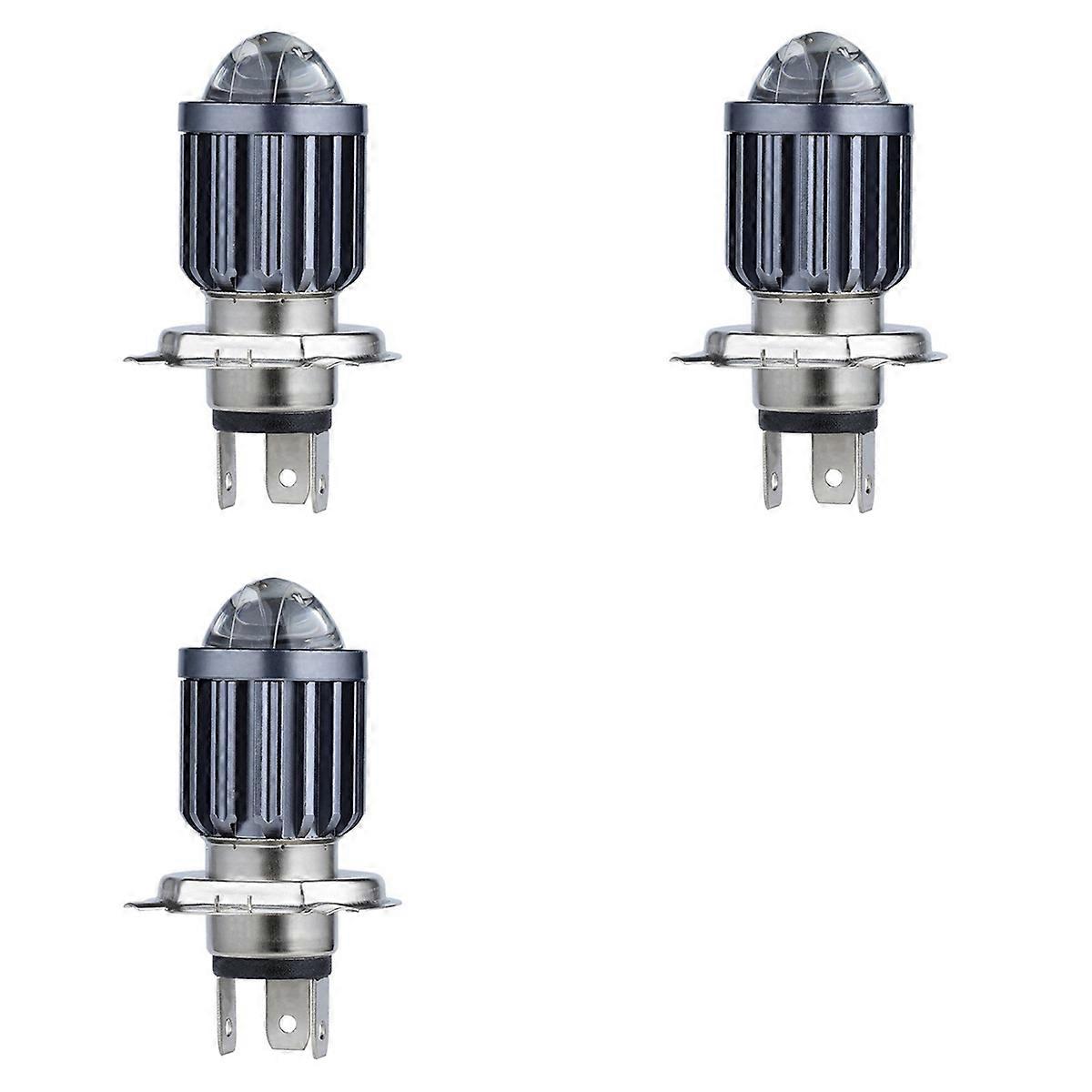 BA20D Motorcycle Mini LED Projector Bulbs Dual Colors Scooter E-Bikes