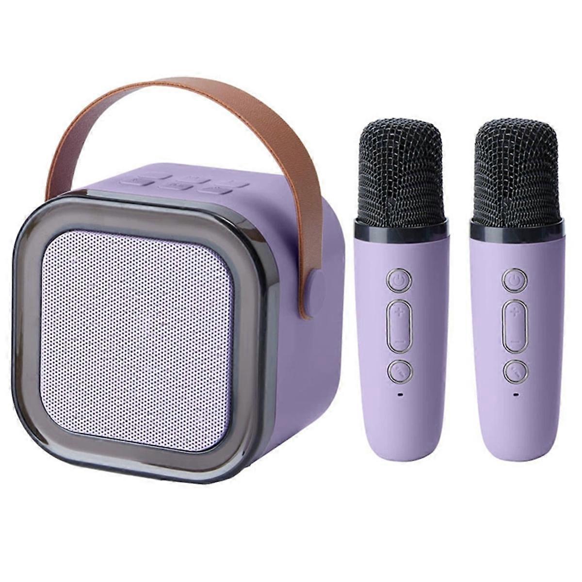 Portable Karaoke Machine with Dual Wireless Microphones