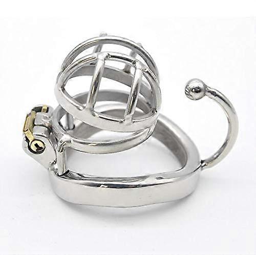 Male Cock Cage Curved Chastity Device With Hook And Loop Model G344 45mm Includes Key And Lock