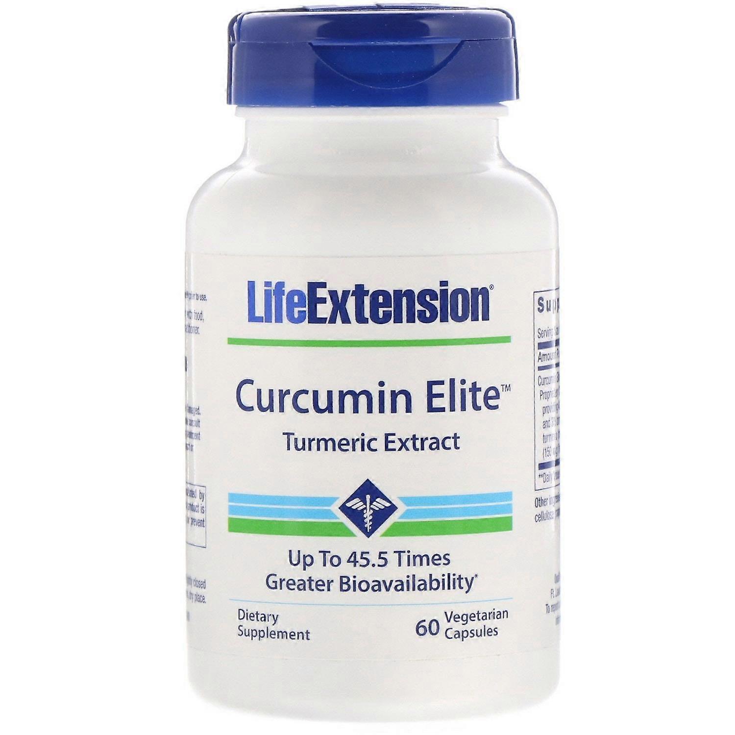 Life Extension, Curcumin Elite, Turmeric Extract, 60 Vegetarian Capsules
