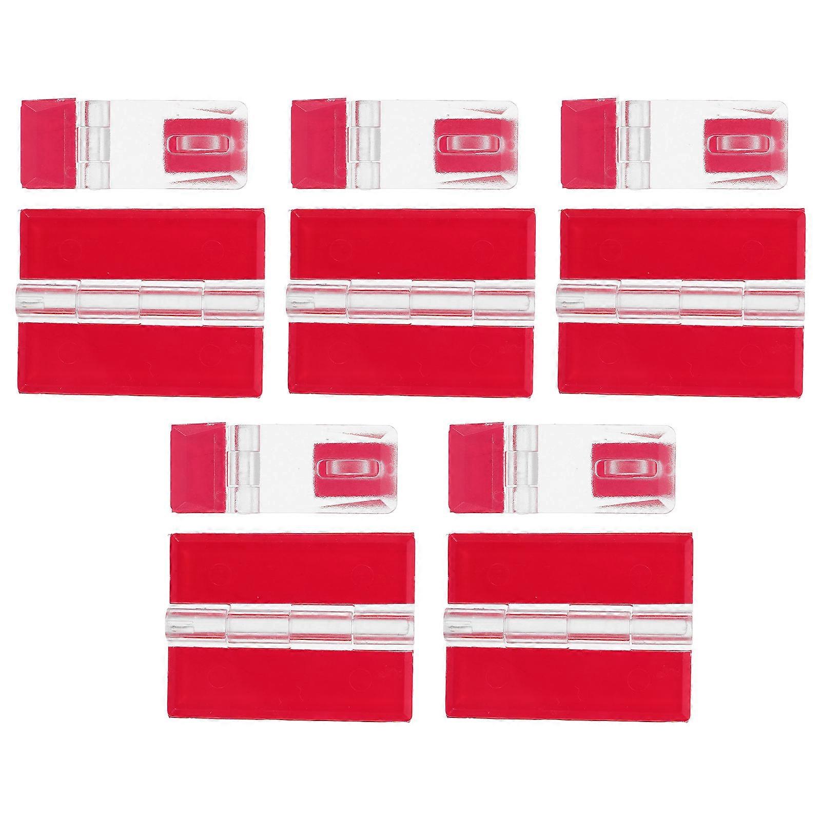 Self Adhesive Acrylic Door Hinge Latch Buckles 2Sets Transparent Design
