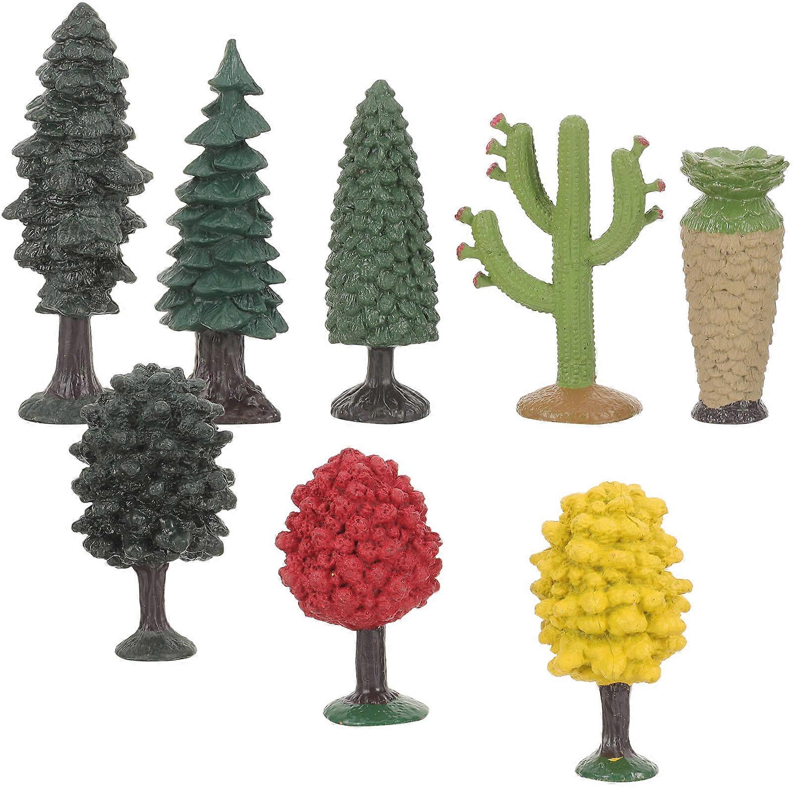 Fake Tree Decor for Decoration 2Sets Mini Garden Layout Ornament