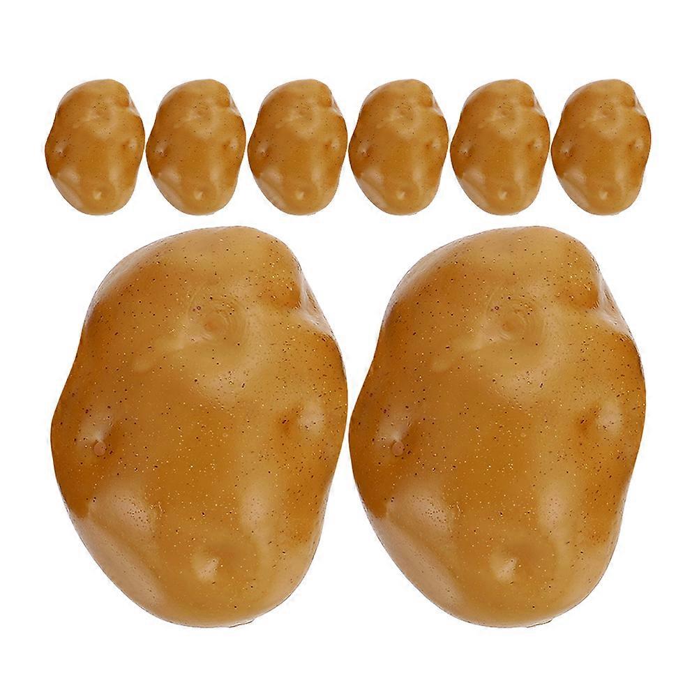 Lifelike Vegetable Model Foam Potato for Decoration 8Pcs Artificial Set