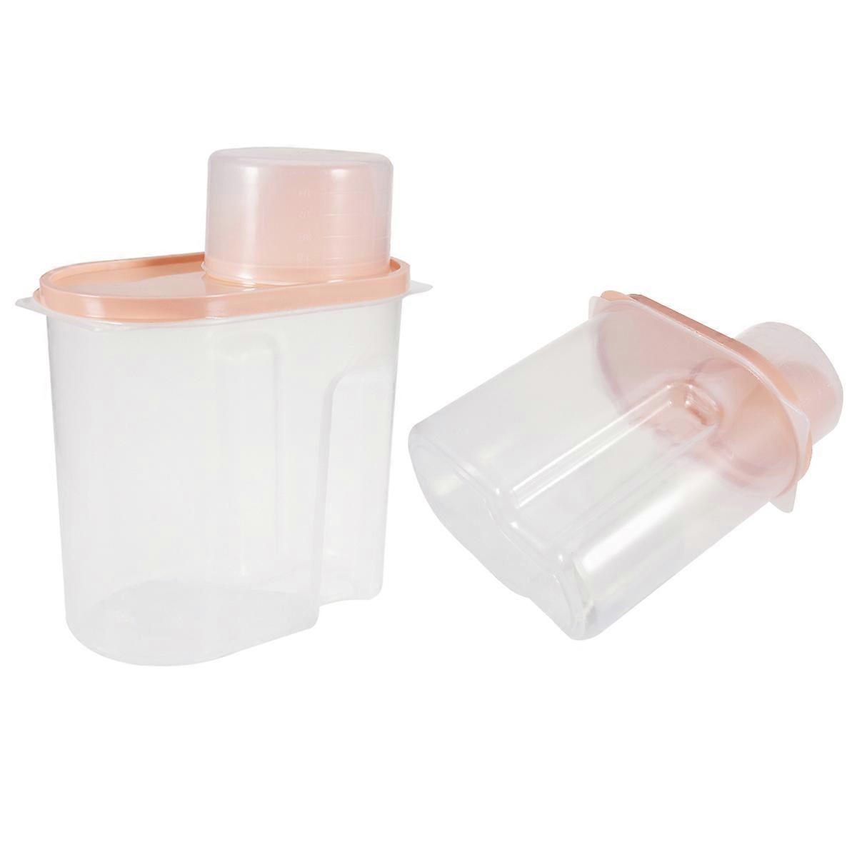 Cereal Box Containers 2Pcs Plastic Sealed Can For Oatmeal Rice In Kitchen Space Saving Narrow Body