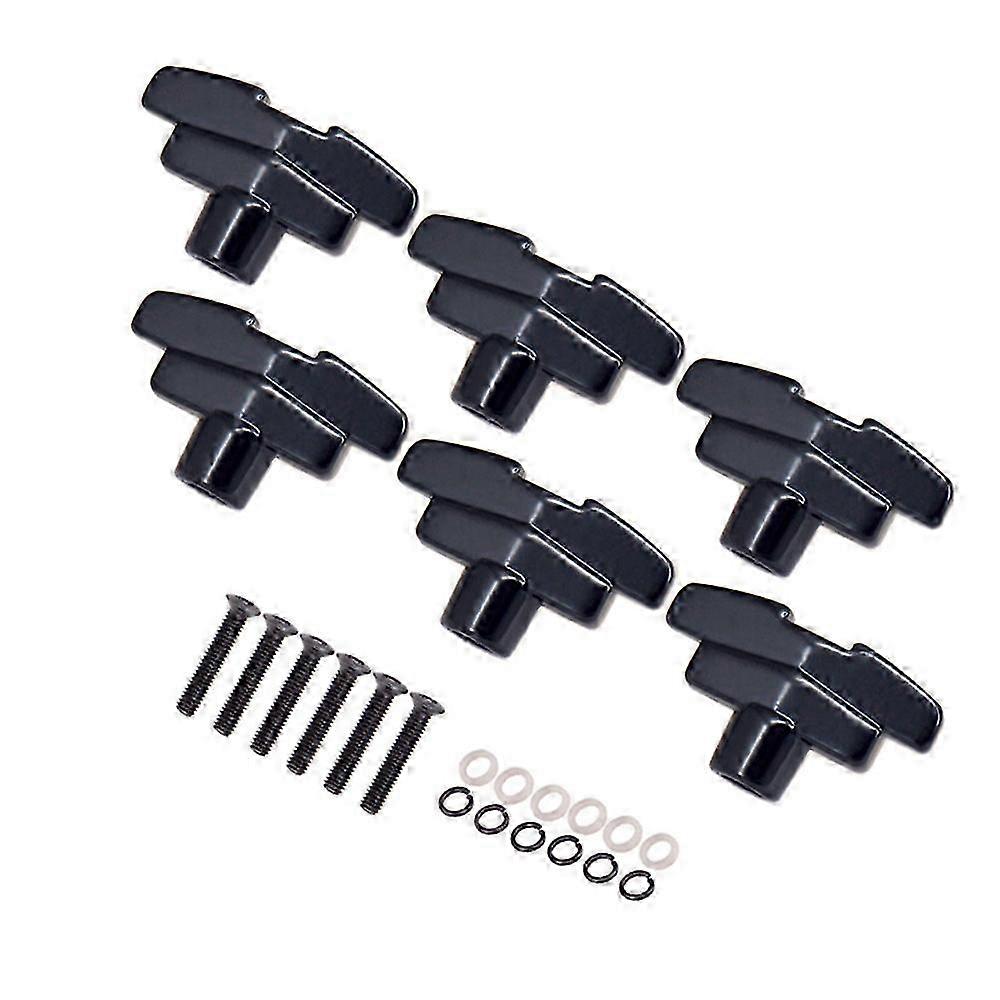 25-26 6pcs Guitar Tuning Pegs Zinc Alloy T Shape Knobs Keys Tuners Machine Heads Knobs