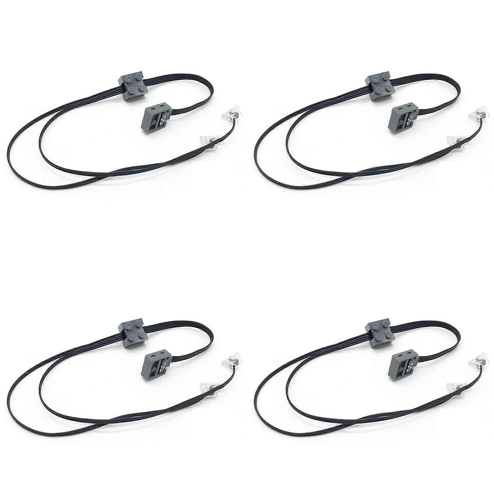 4Pcs Technic Power Function 8870 LED Light Link Line Cable for Train Vehicle Building Block Power Group