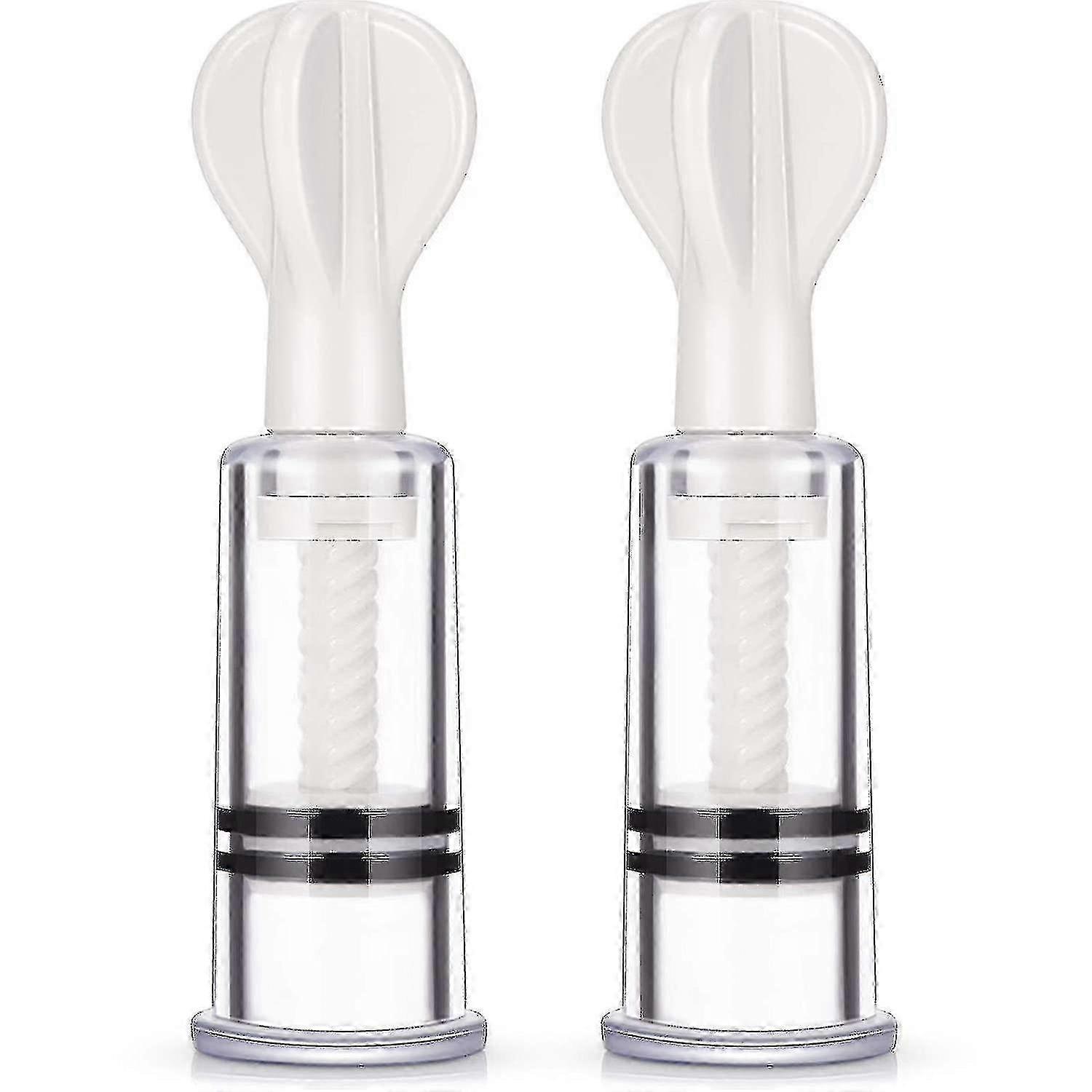 2025 2-Piece Inverted Flat Twist Nipple Corrector for Breastfeeding with Softly Wearable Aspirator Mommy Suckers for Day and Night Use (Size 3 x 2 cm)