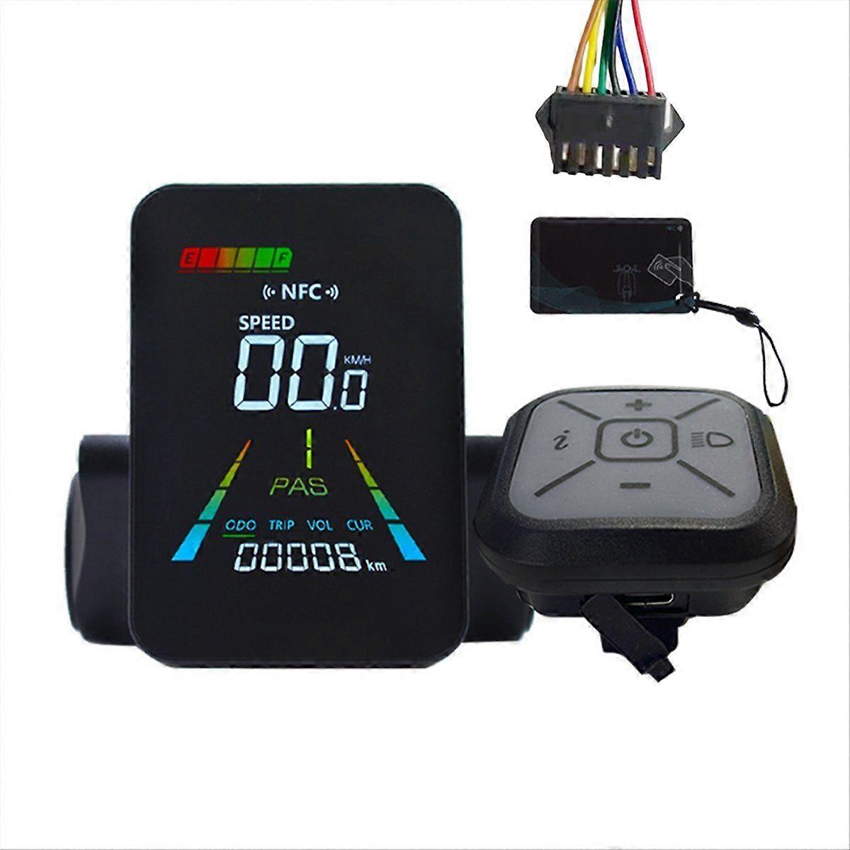 F3 E-Bike NFC LCD Display Color Animated Meter UART 24V/36V/48V/60V Electric Scooter NFC LCD Meter