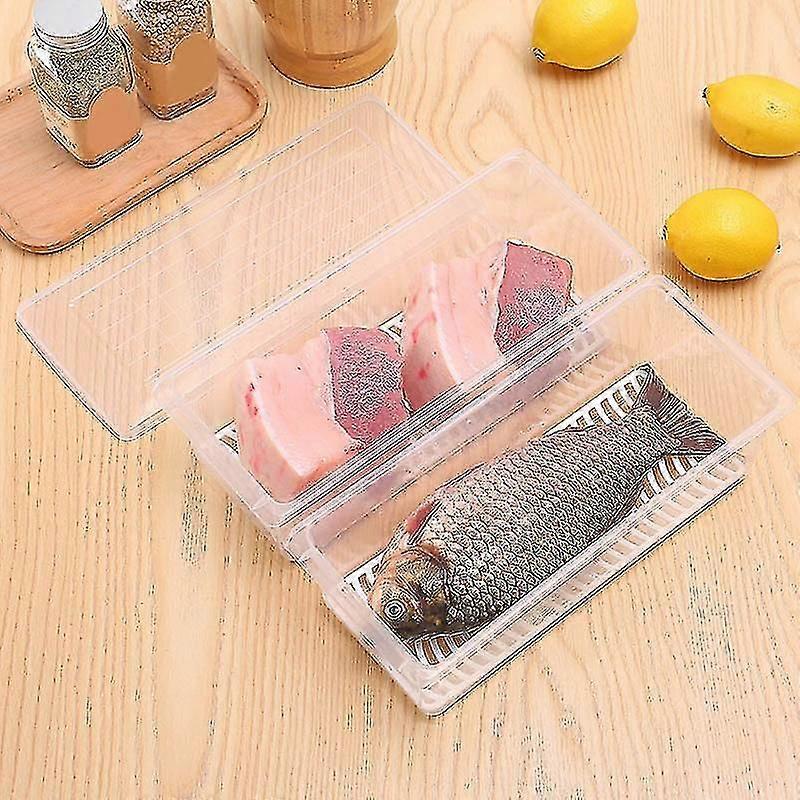 Fruit Vegetable Plastic Storage Box Food Storage Containers With Removable Drain Plate