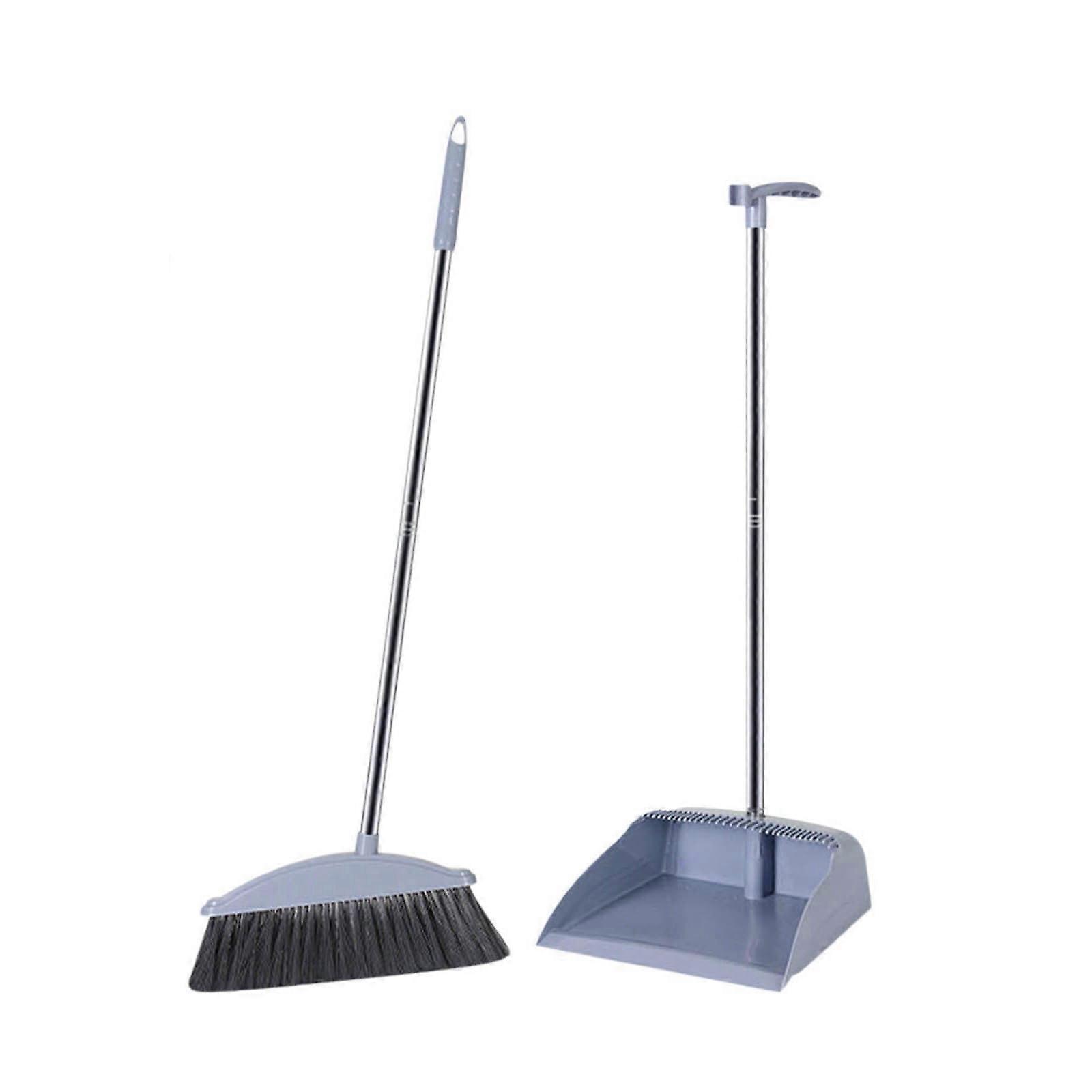 IMossad Broom and Dustpan Set, Broom Dust pan, Dustpan with Long Handle, Broom with Dustpan, Broom and Dustpan Set for Home
