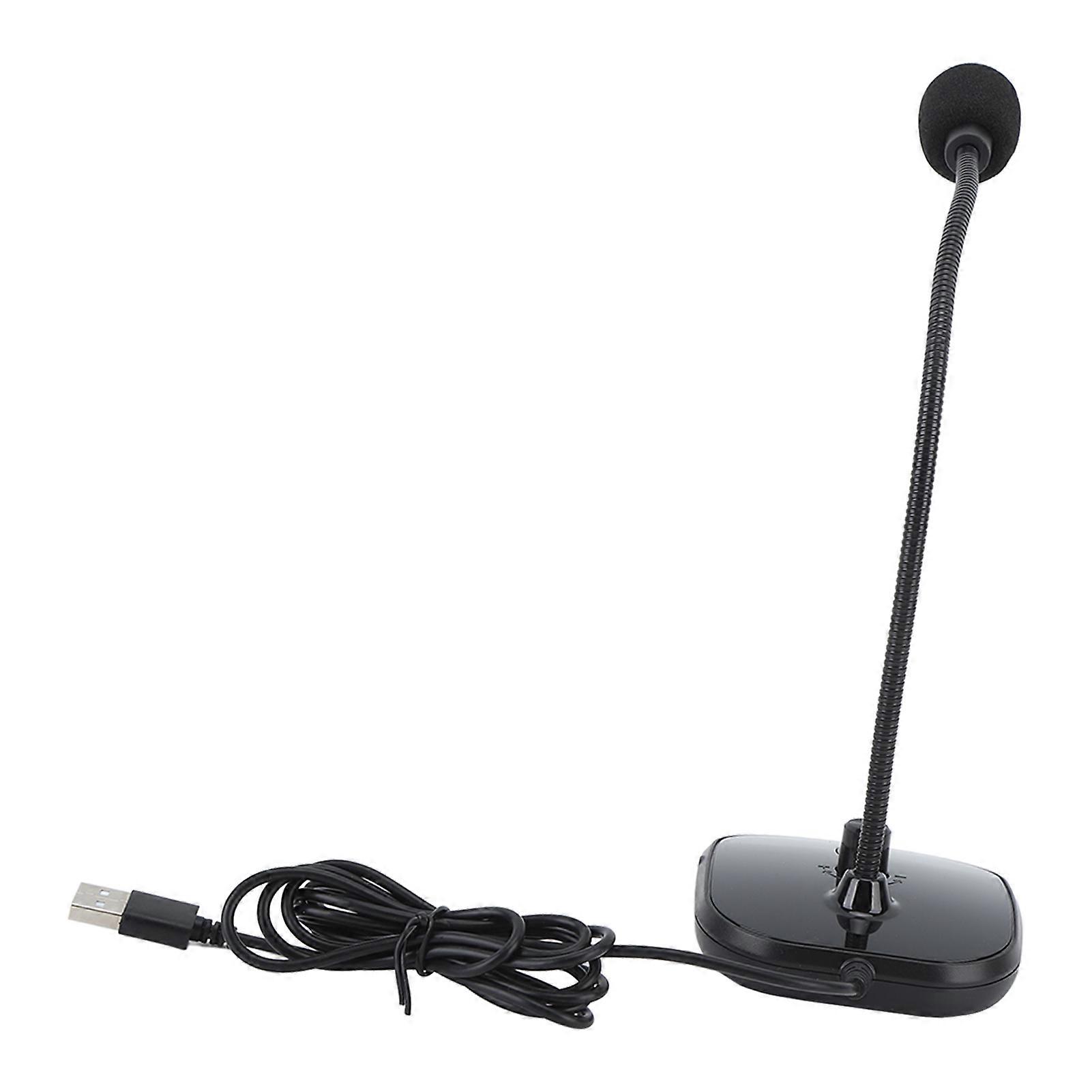 USB Computer Microphone PC Conference Gaming Recording Live Streaming Wired Mic With Listening Function 