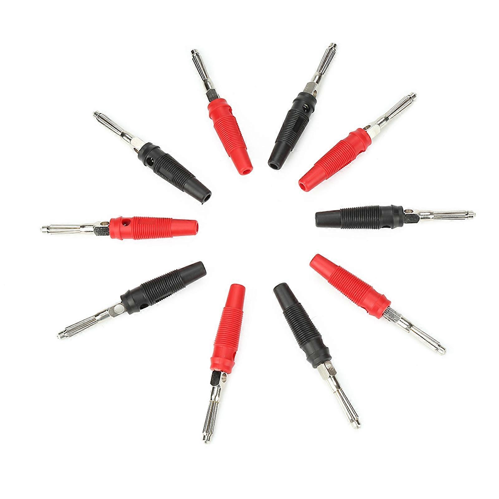 P3008 10PCS 4mm Banana Plug Jack For Speaker Amplifier Test Probes Connector