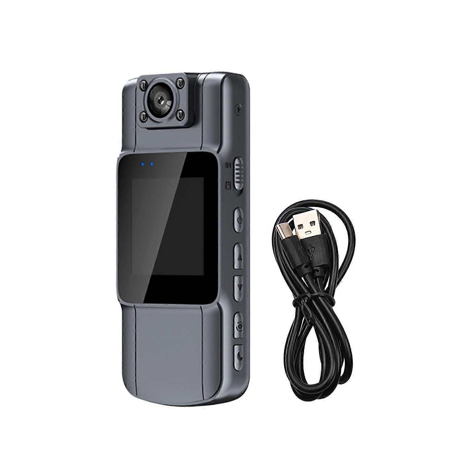 4K UHD Mini Body Camera with Audio and Video Recording 150°Wide Angle 180°Lens Rotatable 7 Hour Batt