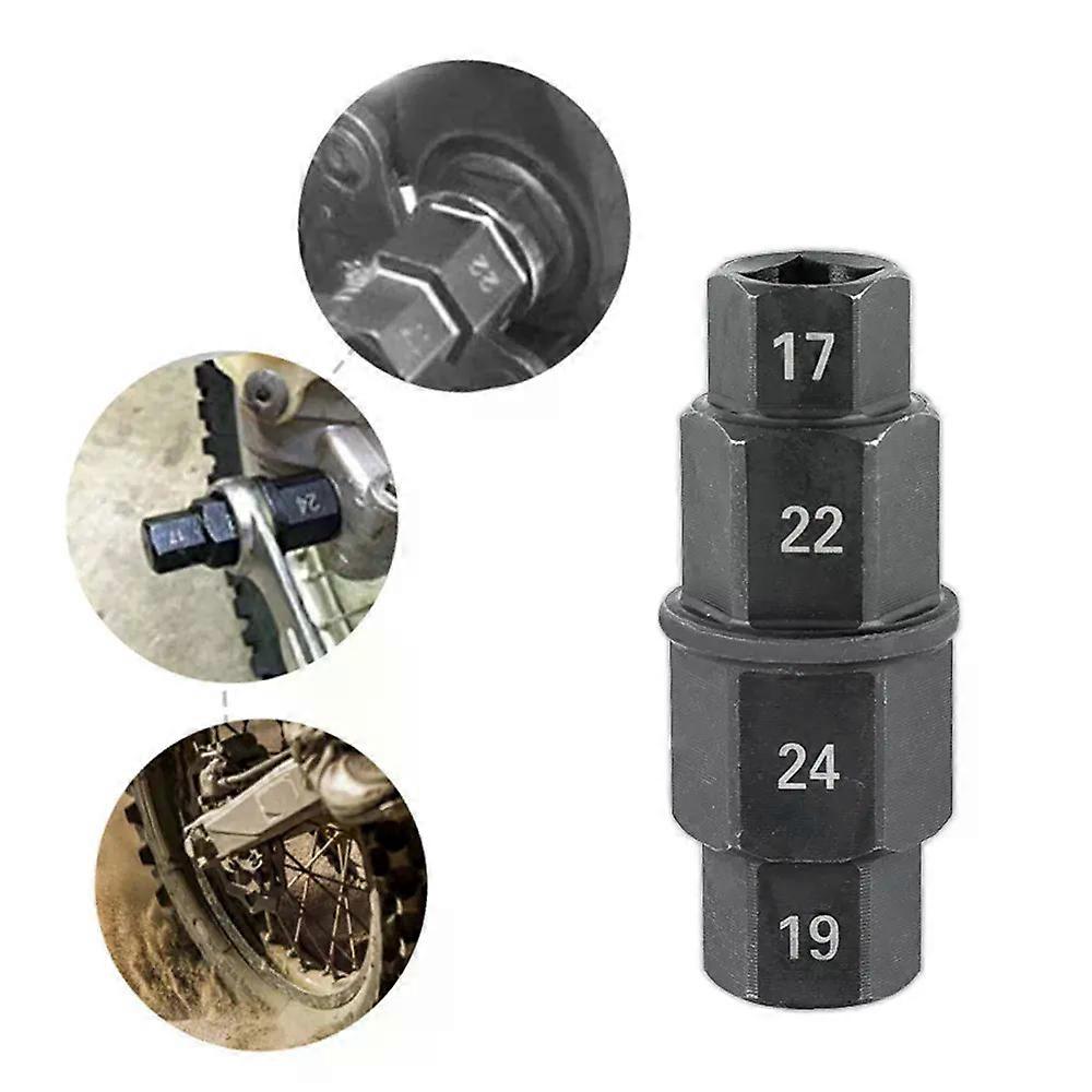 Professional 4-In-1 Durable 3/8 inch Antirust Versatile Multifunction Multi Purpose Motorcycles Hex Axle Tool 17 19 22 24mm