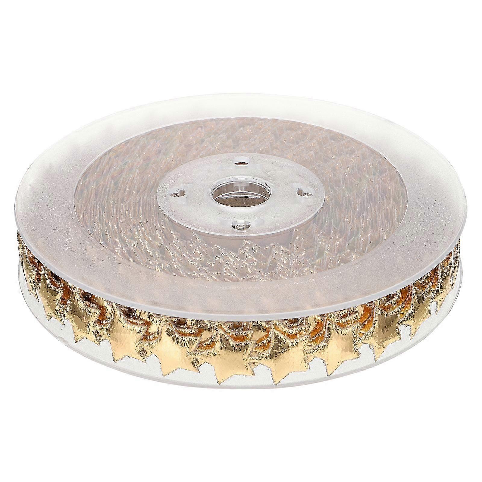 1 Roll Of Xmas Decorative Ribbon Pentagram String Ribbon Christmas Decoration