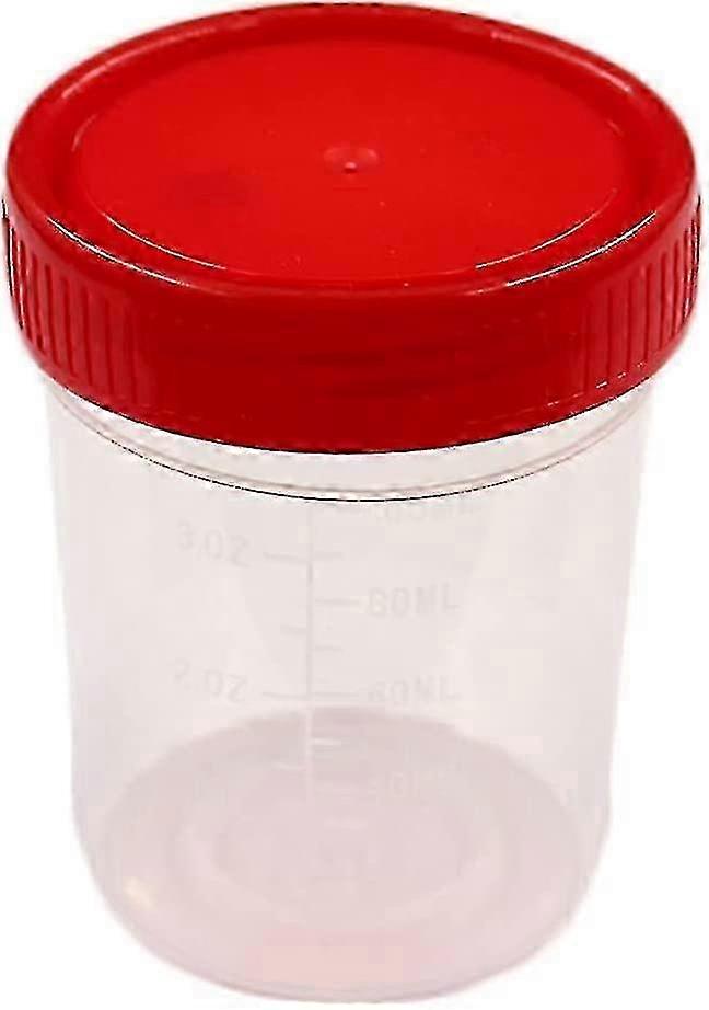 40ml Graduated Sterile Sample Cup Container with Lid 5-Piece Reusable Plastic Set 2025