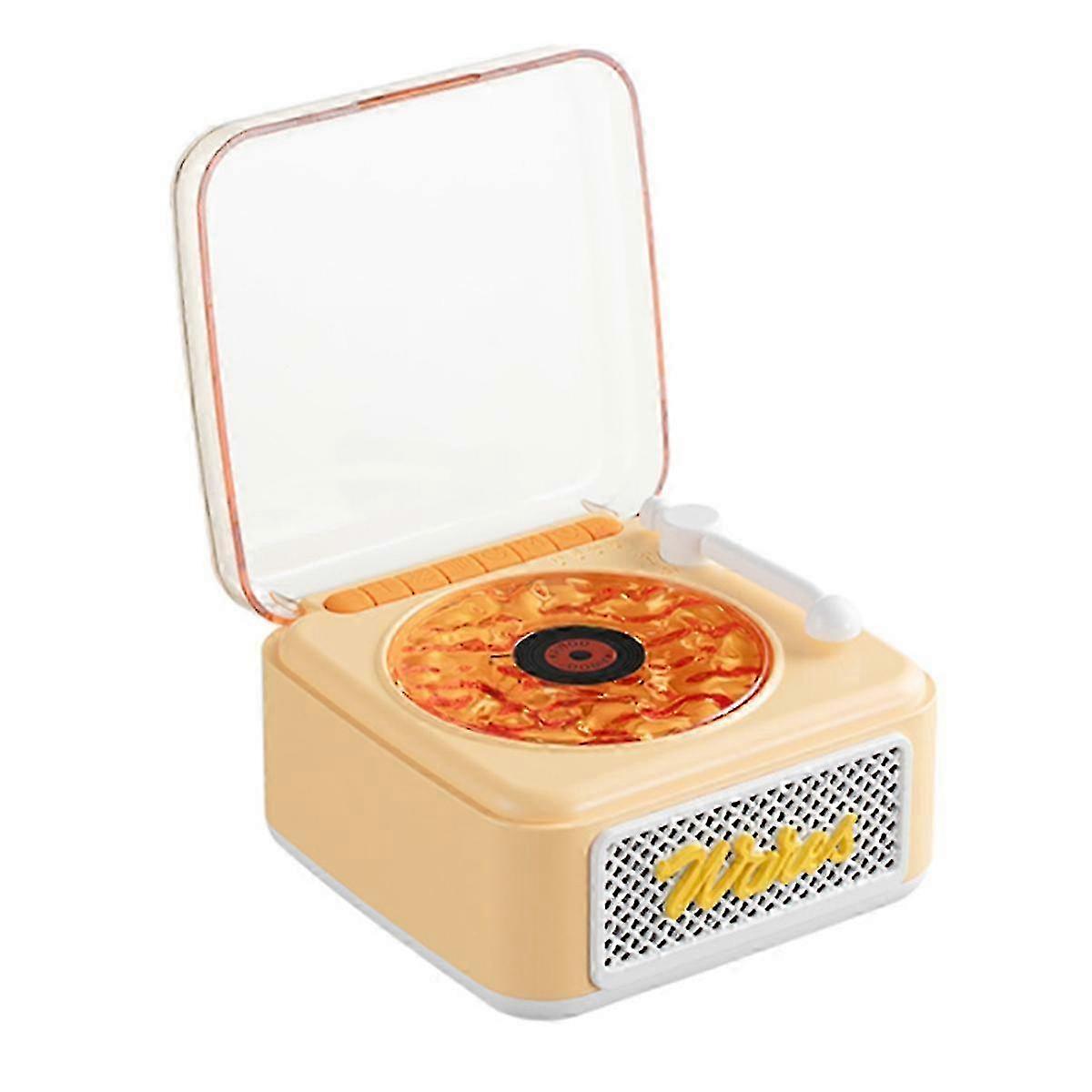 Mini Vintage Record Player with Bluetooth Audio, Portable Surround Sound Music Box for Seawa Lovers