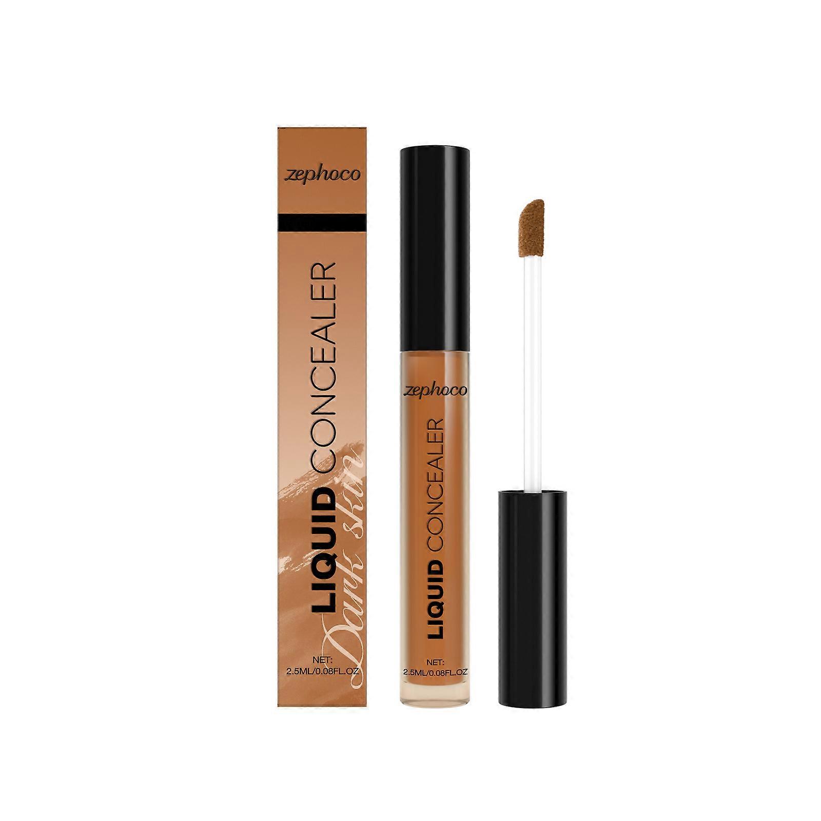 Zephoco Deep Skin Tone Liquid Concealer Natural Light Coverage, Smooth And Matte, Transparent And Hydrating Concealer