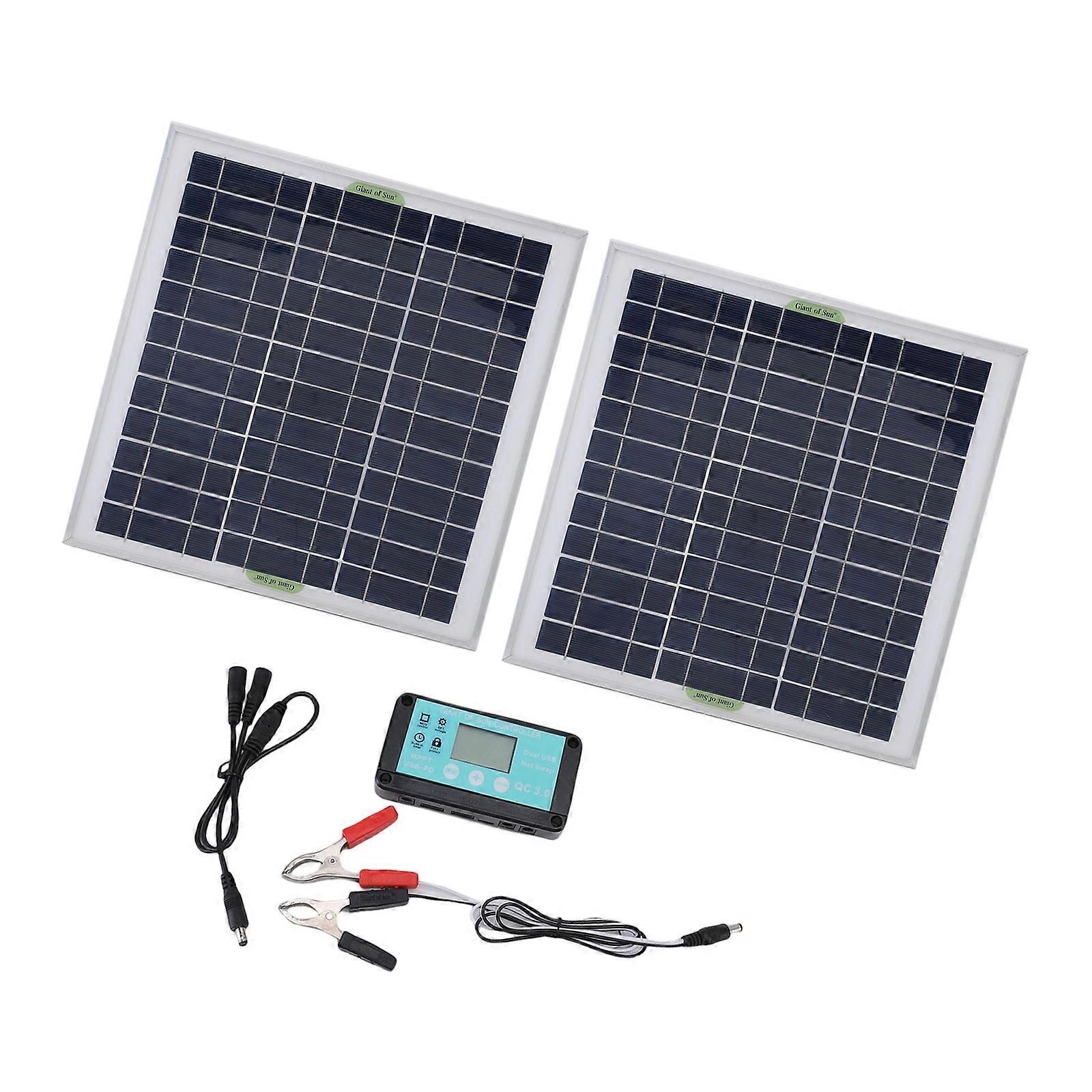 Solar Panel Intelligent Fast Charging Controller Monocrystalline Solar Cells Charging Panel Solar Charge Controllers Multicolor