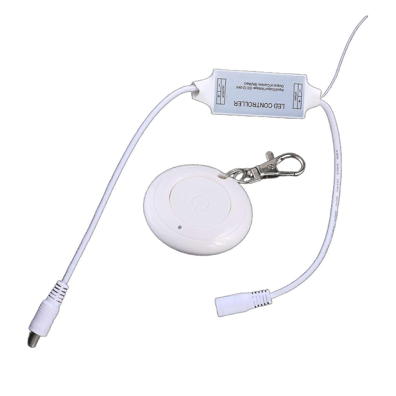 Wireless Remote Control Multifunctional Power Control Transmitter & Receiver Kit for LED Light Strips Reading Lamp  White