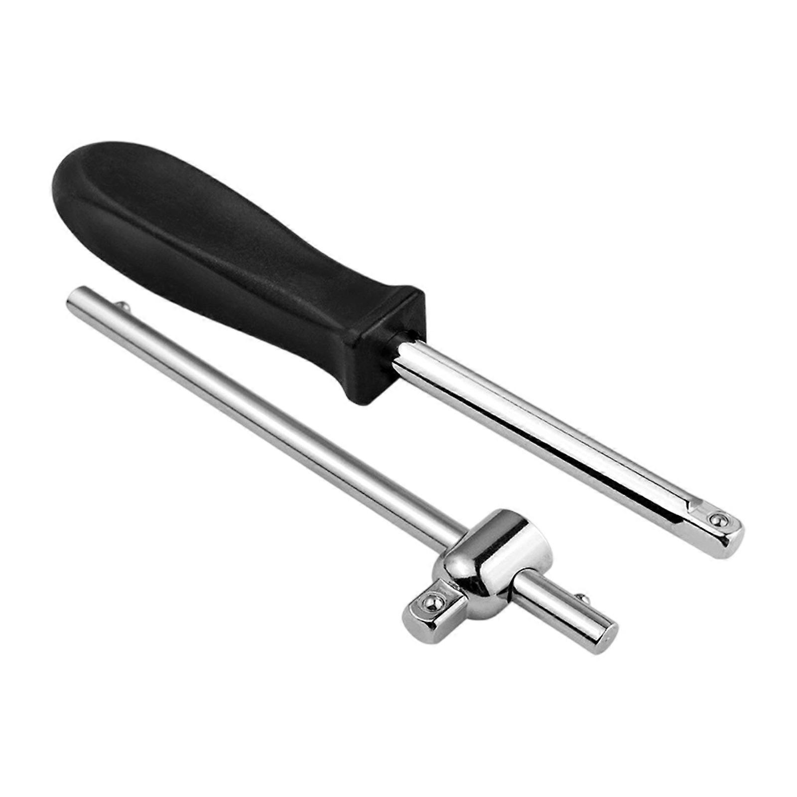 1/4" Drive Sliding Handle Extension Bar 2 Pack Carbon Steel Tool For Mechanics And DIY Socket Tool Multicolor