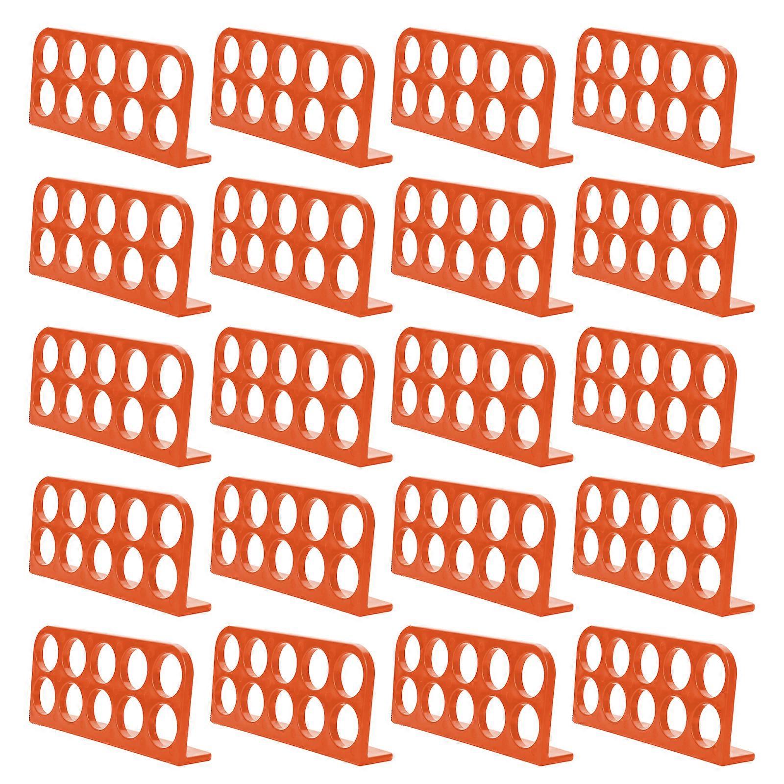 20Pcs Cable Rack Wire Bracket Cable Support Wire Bracket Holder Rack for Electrical Cord Management with 10 Hole Design  Orange