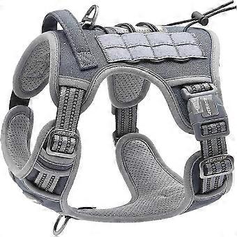 Tactical breathable adjustable anti-strain harness for small and medium dogs M Gray