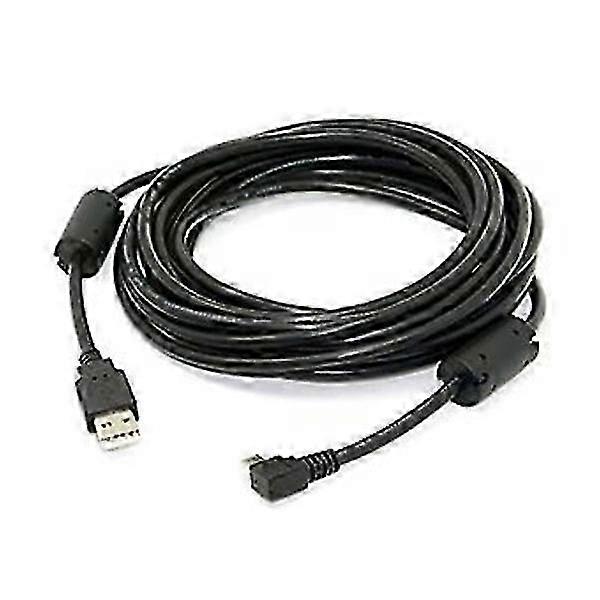 Mini USB B type 5pin right angle 90 degree to USB 2.0 data cable with EMI ferrite core 5