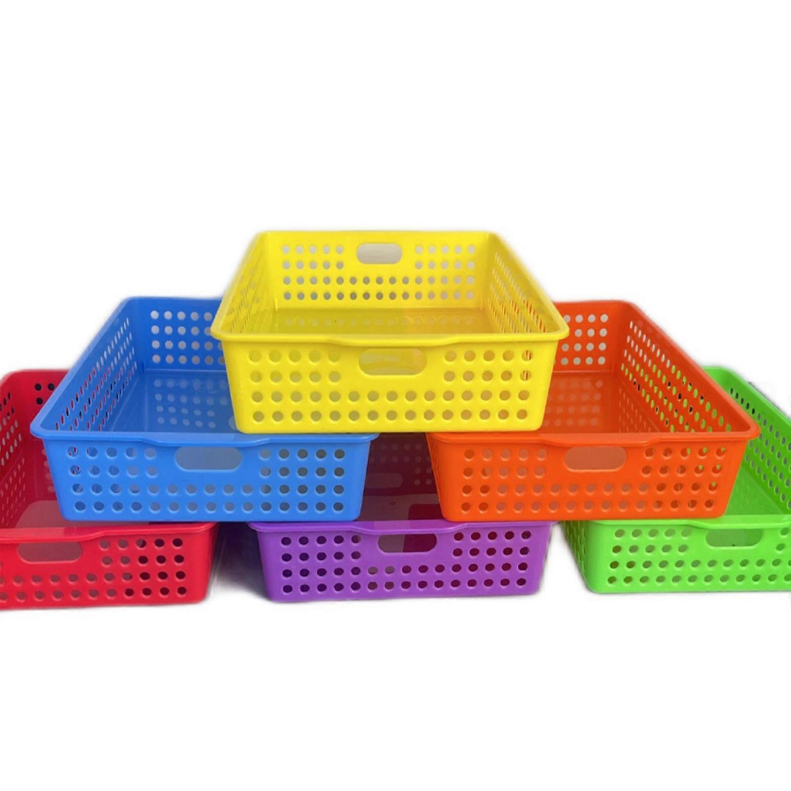 Environmental Friendly Multiple Color Plastic Desktop Planner Cartons Set Of 6 For Books Office Materials Efficient Home Storage Repairs Multicolor