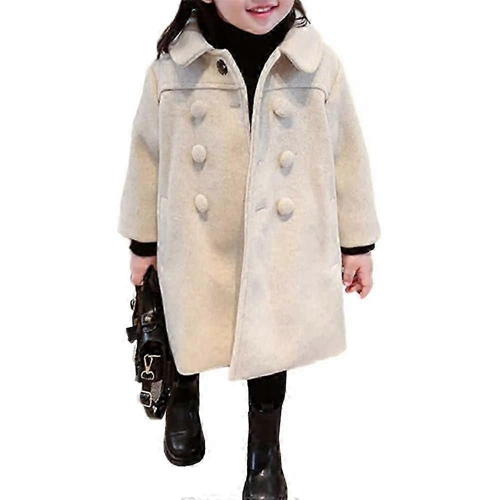 Jenters vintervarm lett trenchcoat