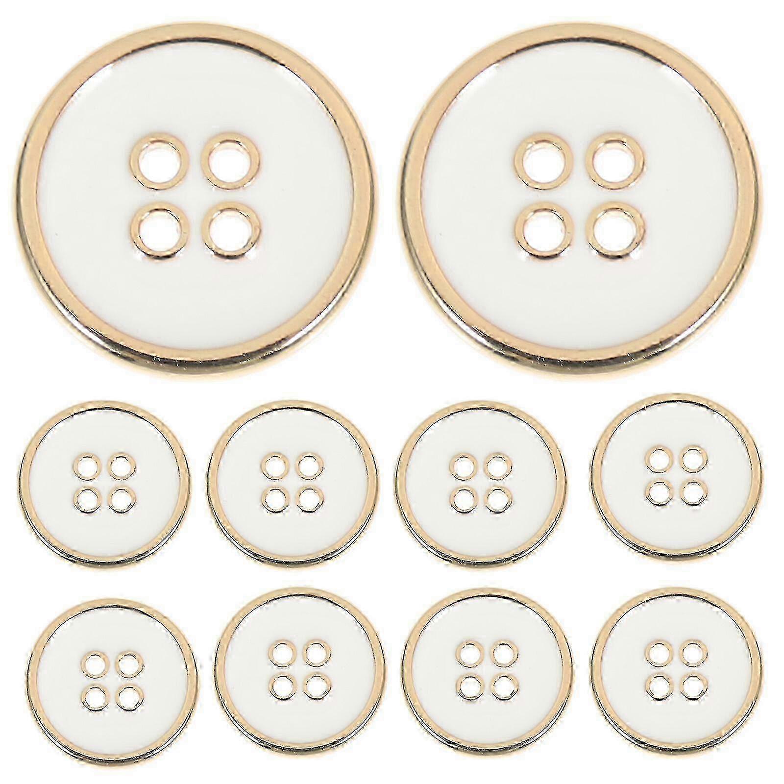 10pcs Sewing Buttons Convenient Metal Buttons Handmade Clothes Buttons-Yvan z