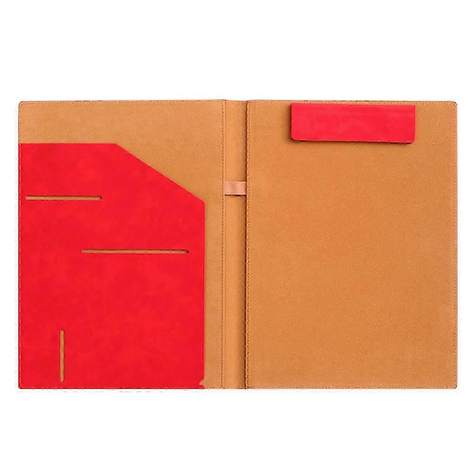 A 4 Conference Folder Clipboard Folder Business Folder Writing Case with Magnetic Closure Writing Folder for Documents Red z