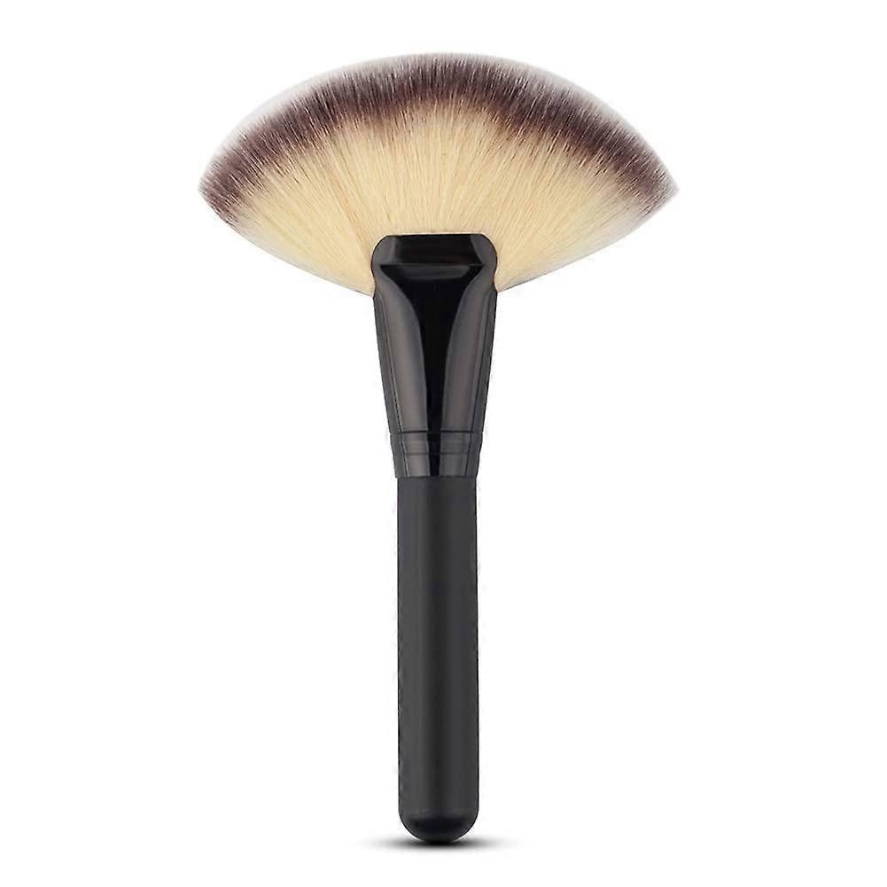 Fan Makeup Brush for Blush and Highlight, Dense Foundation Blending Face Tool, 1 Pack Travel Size