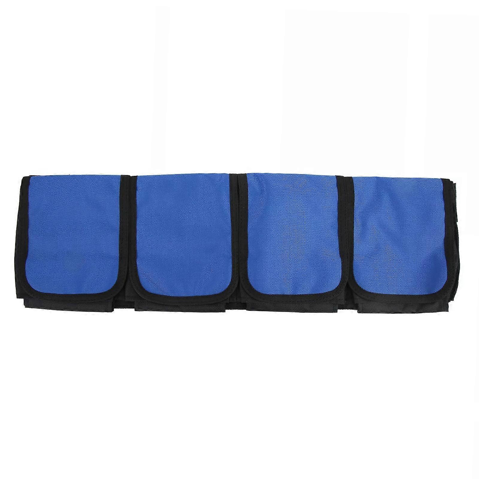 Diving Weight Belt with 4 Pockets Quick-Release Buckle and Adjustable Webbing Weight Pouch Belt Easy to Use  Blue Color