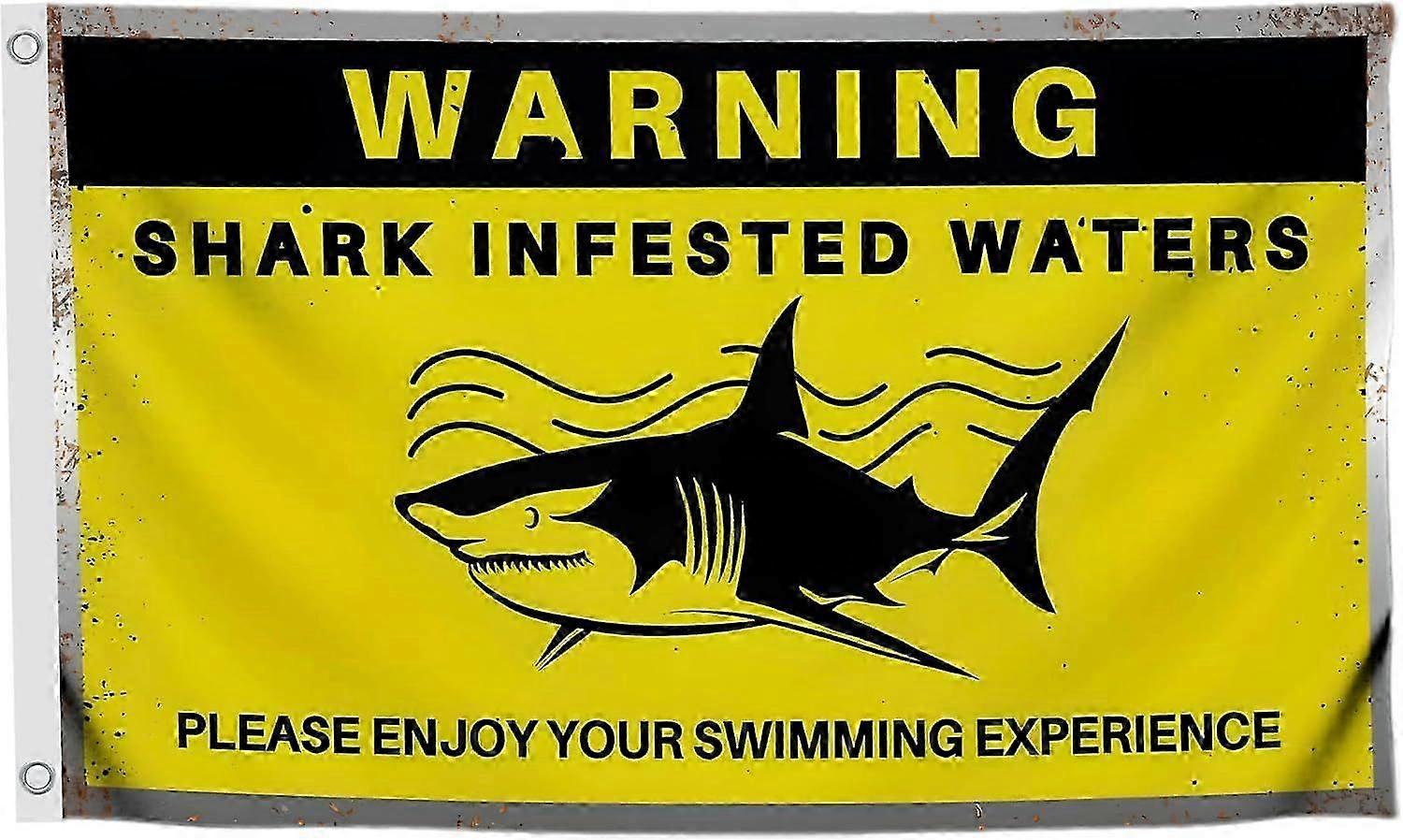 Ft Warning Shark Infested Waters Flag Mode A-4237