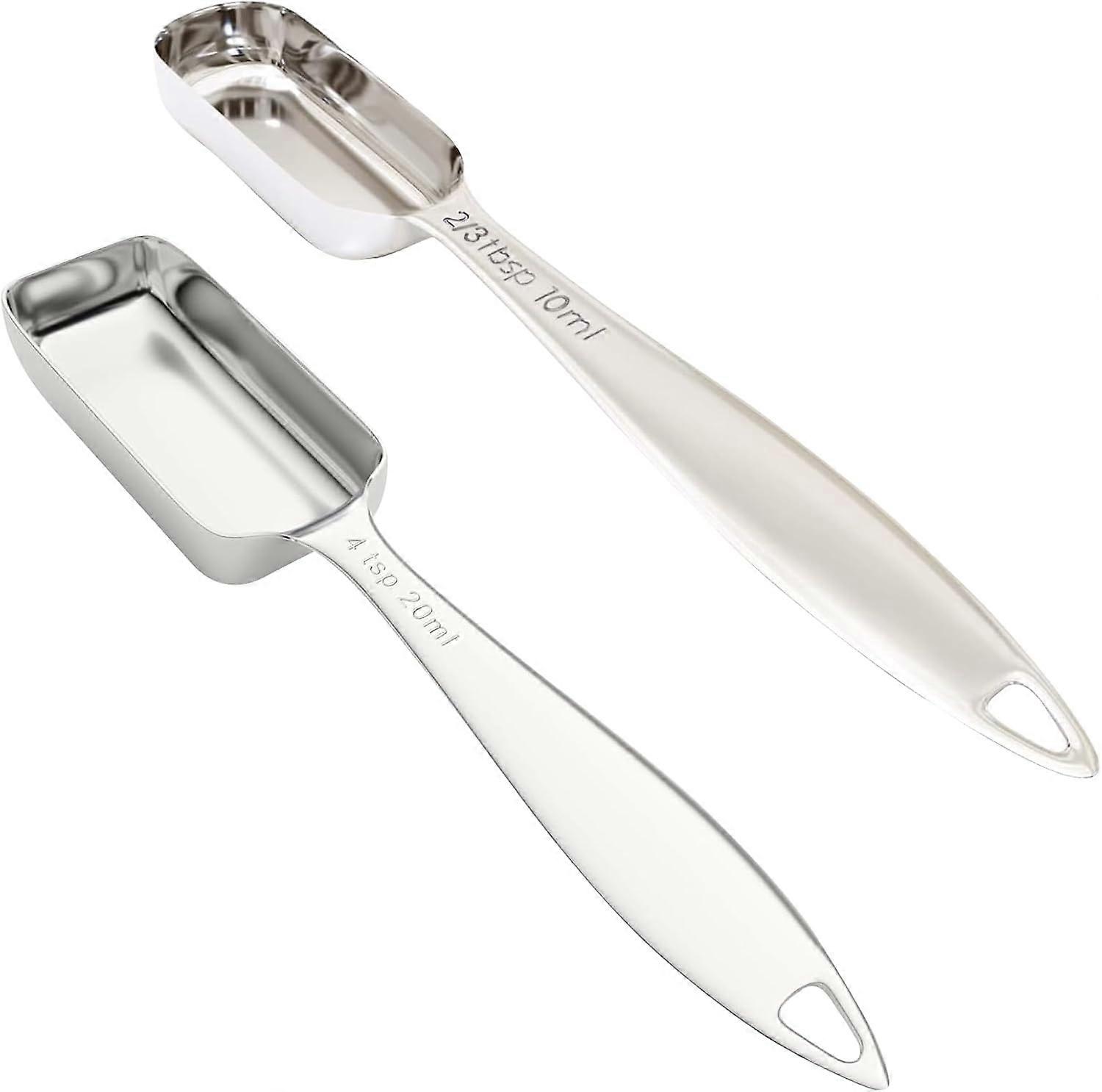 1PCS 4tsp & 1PCS 2/3tbsp Measuring Spoon Bundle