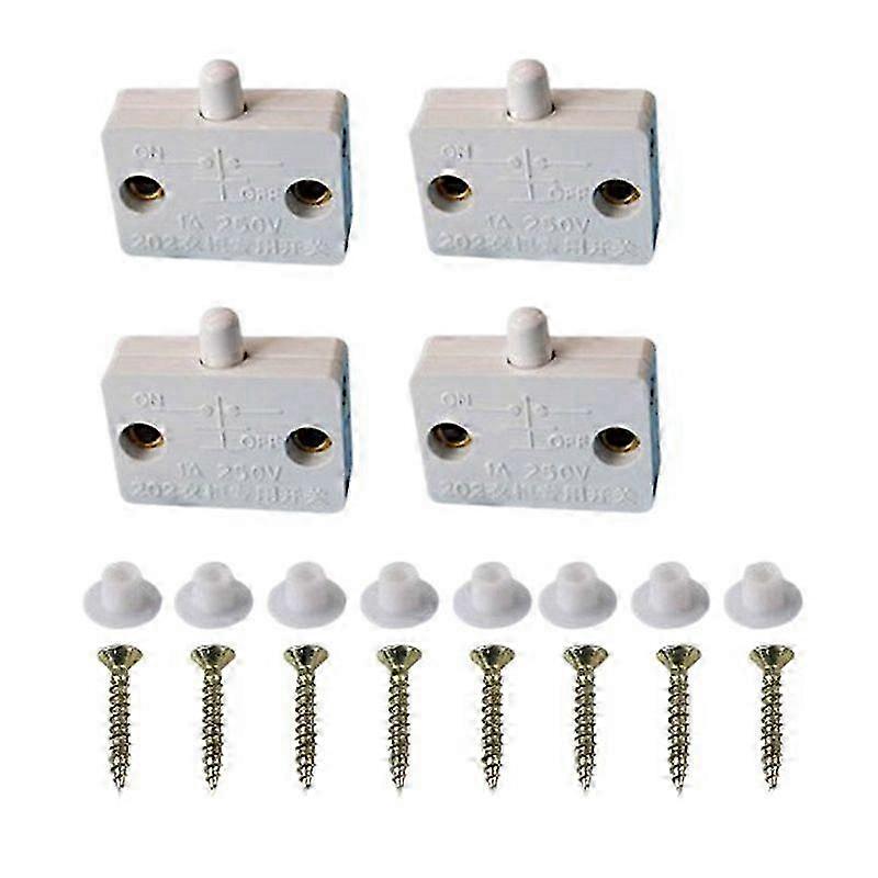 4 Pcs Cabinet Door Switch Cabinet Lamp Switch Drawers Open on Close Door Applicable to 12V 24V 110V p
