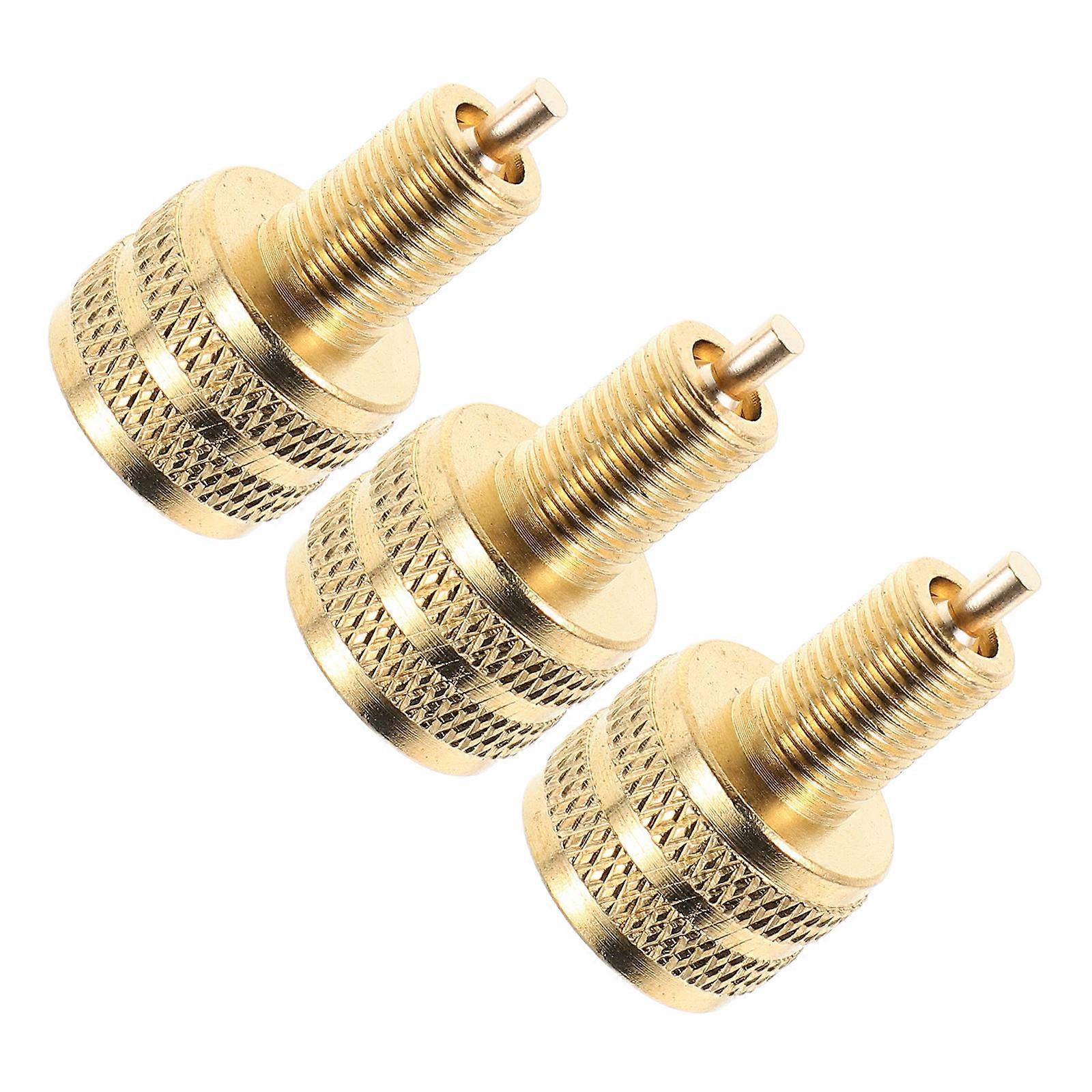 Truck Tire Inflator Adapter 3Pcs Golden Copper for Efficient Inflation