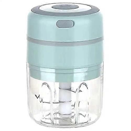Electric Garlic Chopper with Sharp Stainless Steel Blades, OnePress Mini Food Processor for Kitchen