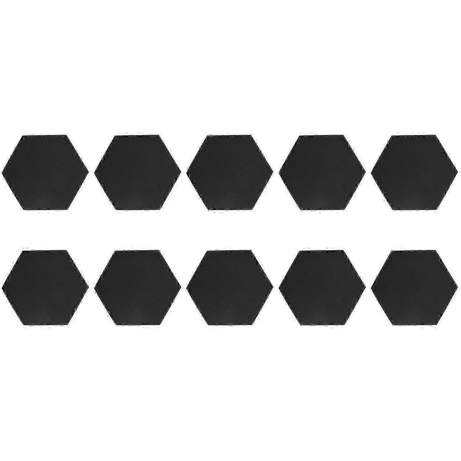 For 10Pcs Hexagonal Acoustic Foam Flame Retardant High Density Decorative Soundproof Wall Panels w