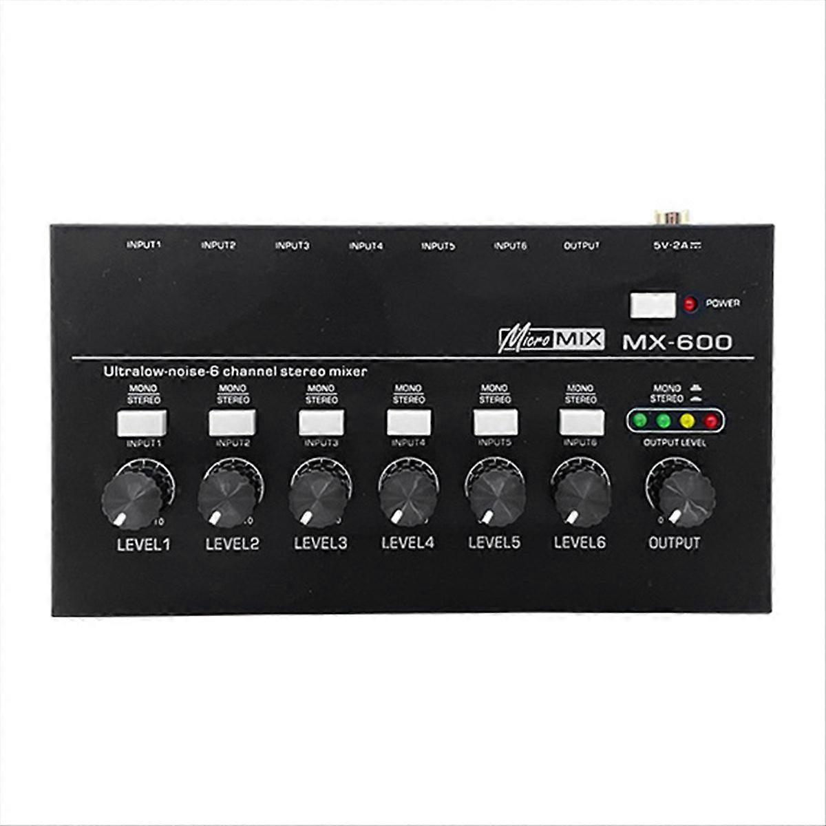 MX600 Ultra Low-Noise 6-Channel Line Mixer Stereo/Single Track Switch