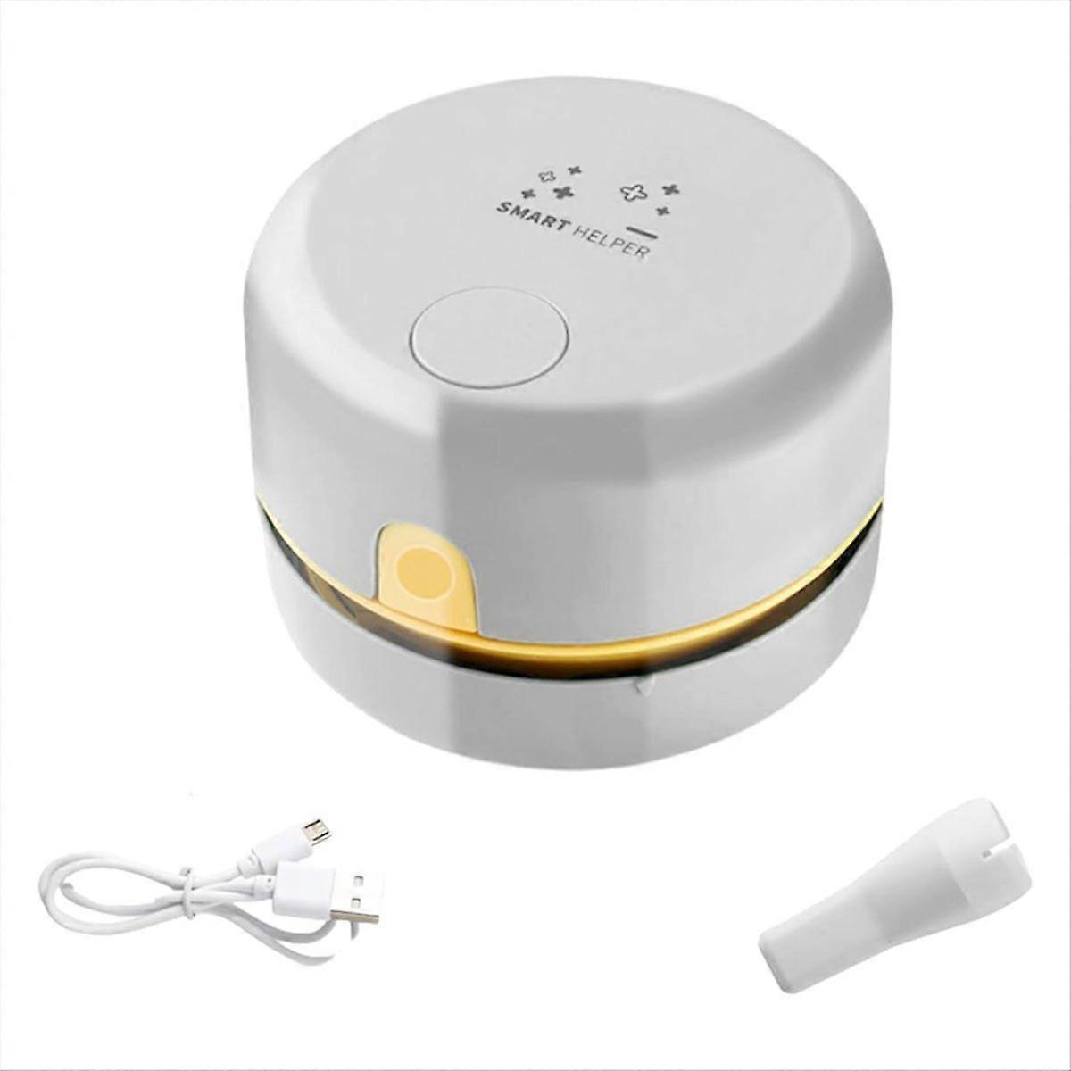 Rechargeable Table Dust Sweeper,Handheld Dust Cleaner Table-White