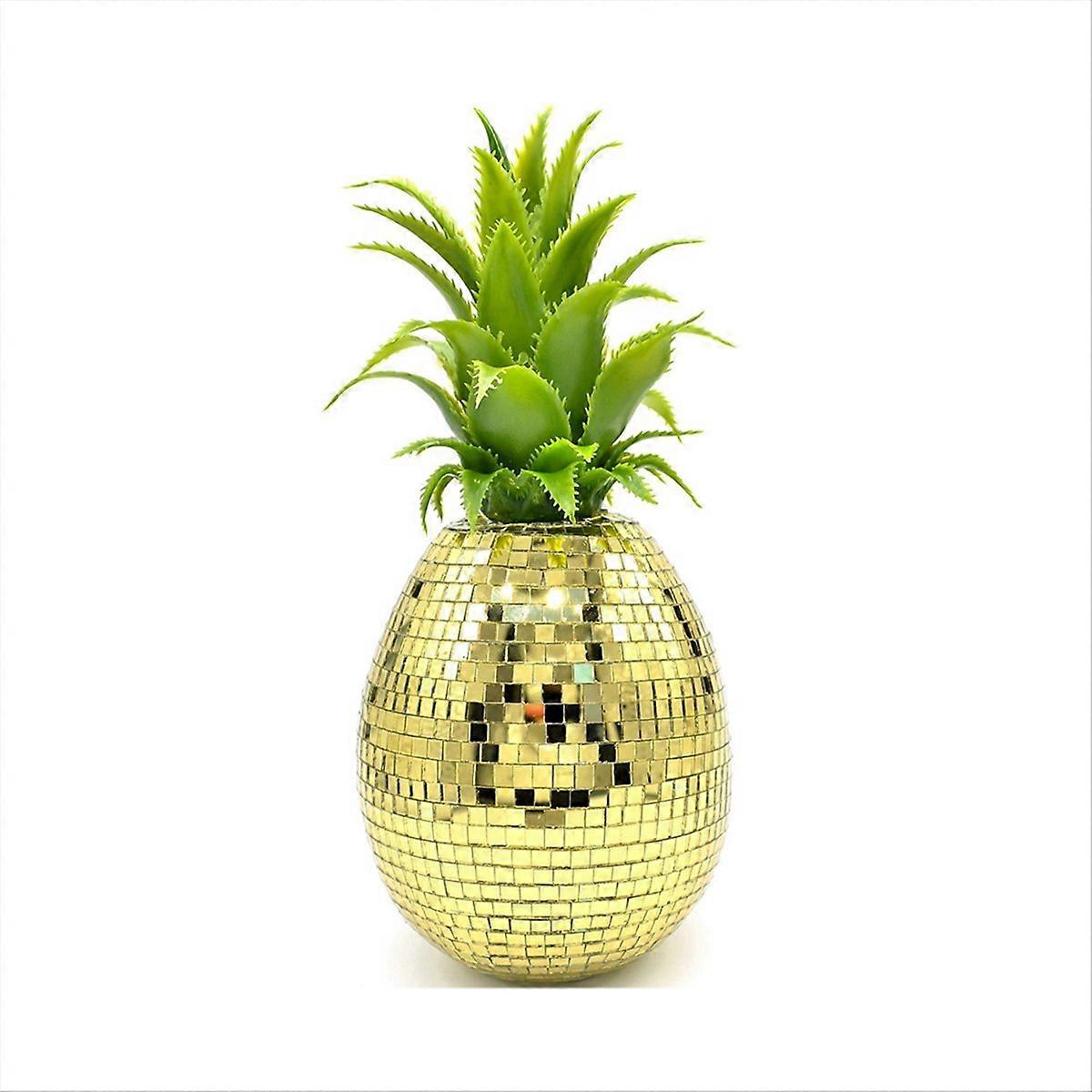 Pineapple Gold Ornaments Inlaid with Glass Simulation