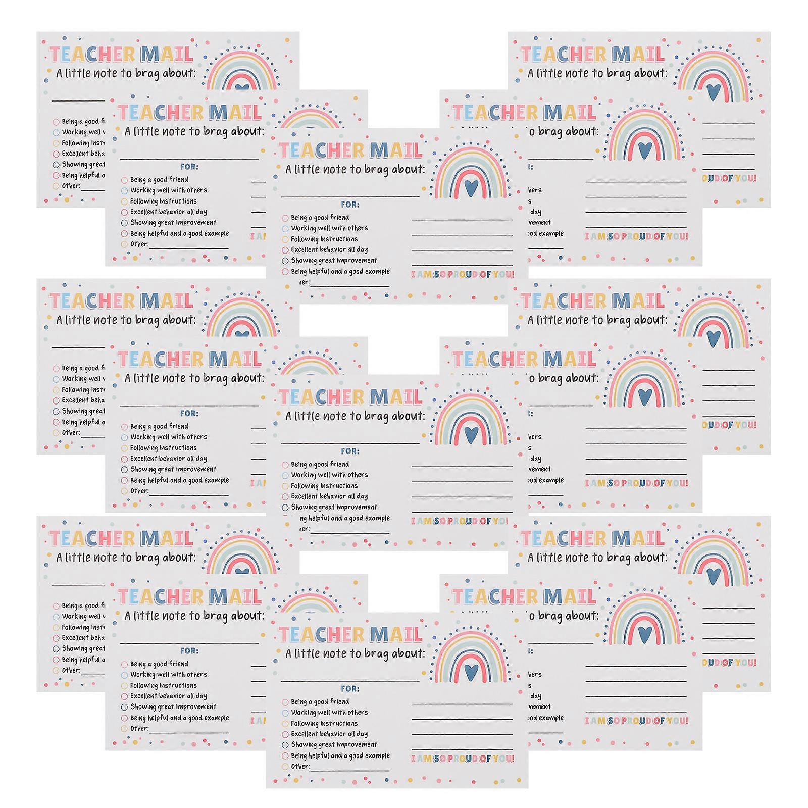 Teacher Mail Cards Motivational Classroom Notes 100Pcs for Kindergarten Use