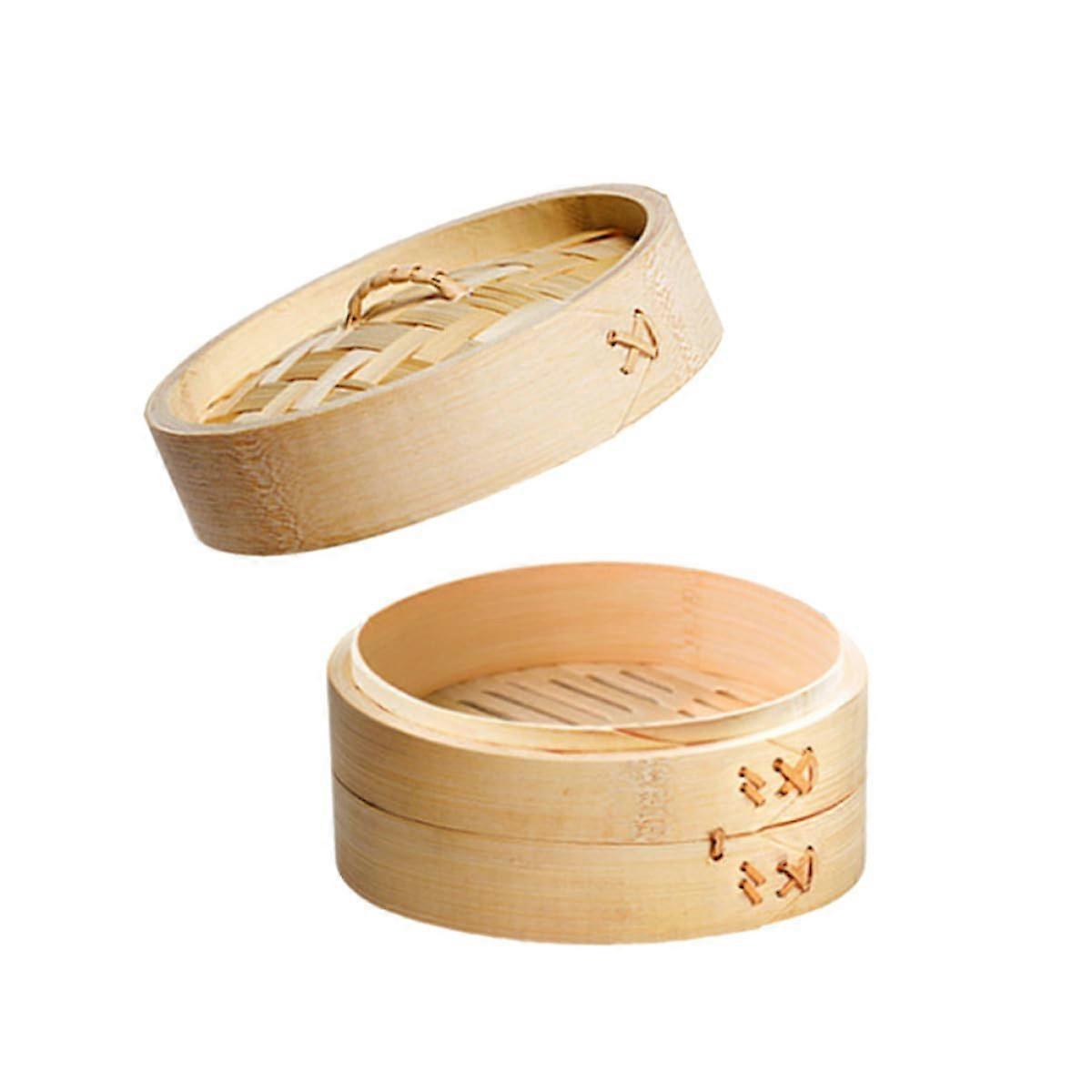 2pcs Mini Steamer Basket for Dumplings and Dim Sum, Compact Round Design, Fast Steam Circulation