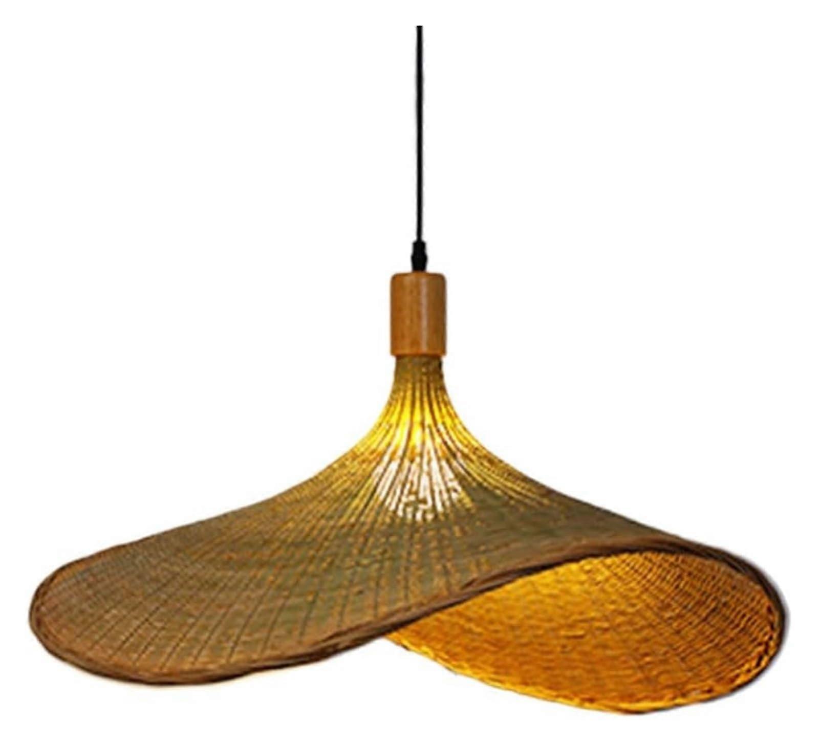 Rattan Pendant Light Handmade Basket Chandelier Bohemian Ceiling Lamp Natural Woven Shade 41cm