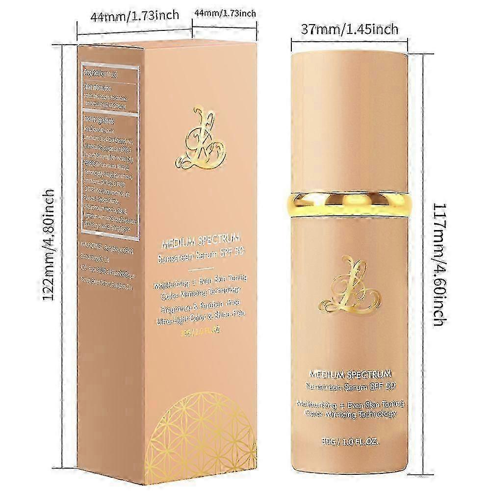 4-in-1 Color Changing Foundation with SPF 50+, Medium Spectrum Foundation Makeup, Full Coverage & Long Lasting