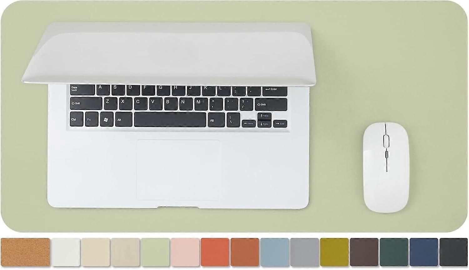 Derest Compact Cork Desk Mat - 23.6"x11.8" Dual-Sided Pad for Office, Home & Gaming - Compatible with Large Mouse Pads & Small Desks